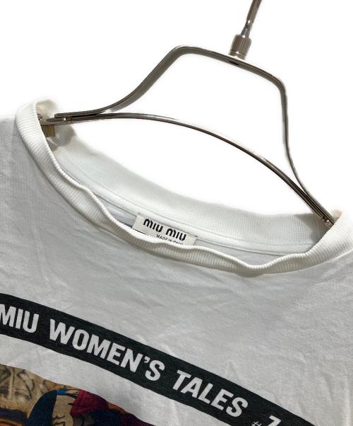 MIU MIU（ミュウミュウ）MIU MIU (ミュウミュウ) WOMEN'S TALES Tシャツ ホワイト サイズ:Sの古着・服飾アイテム