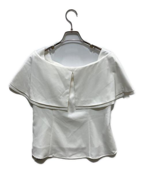 JUSGLITTY（ジャスグリッティー）JUSGLITTY (ジャスグリッティー) ケープ風ブラウス ホワイト サイズ:1の古着・服飾アイテム