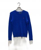 POLO RALPH LAURENポロ・ラルフローレン）の古着「カシミヤ混ケーブルニット」｜ブルー