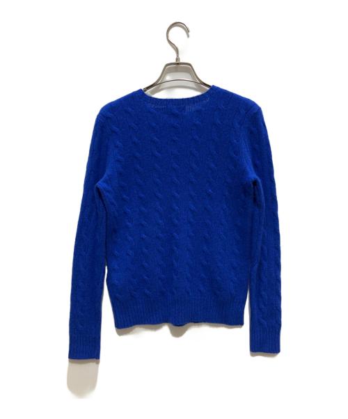 POLO RALPH LAUREN（ポロ・ラルフローレン）POLO RALPH LAUREN (ポロ・ラルフローレン) カシミヤ混ケーブルニット ブルー サイズ:Sの古着・服飾アイテム