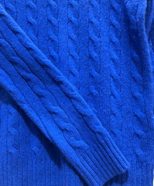 POLO RALPH LAUREN（ポロ・ラルフローレン）POLO RALPH LAUREN (ポロ・ラルフローレン) カシミヤ混ケーブルニット ブルー サイズ:Sの古着・服飾アイテム