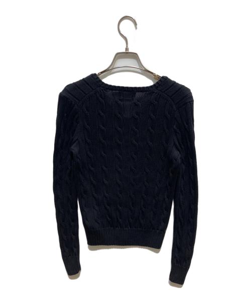 POLO RALPH LAUREN（ポロ・ラルフローレン）POLO RALPH LAUREN (ポロ・ラルフローレン) コットンケーブルニット ブラック サイズ:Sの古着・服飾アイテム