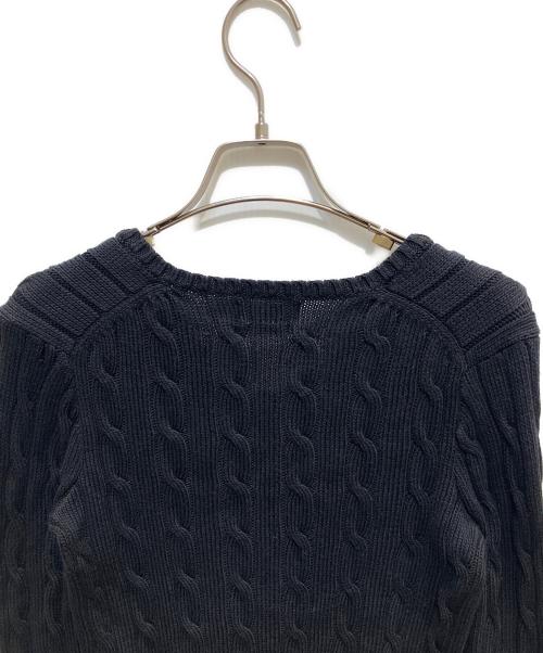 POLO RALPH LAUREN（ポロ・ラルフローレン）POLO RALPH LAUREN (ポロ・ラルフローレン) コットンケーブルニット ブラック サイズ:Sの古着・服飾アイテム