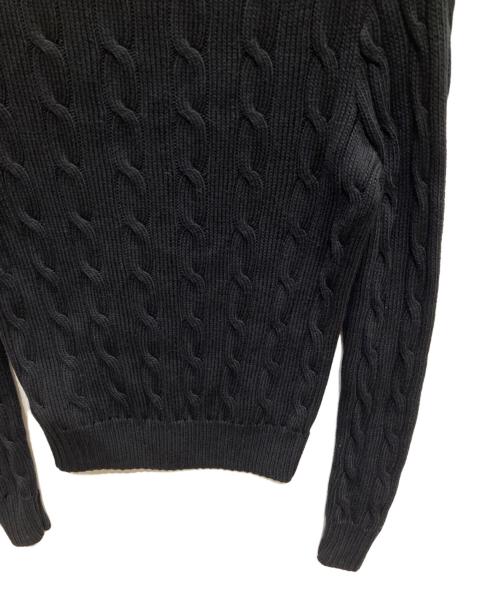 POLO RALPH LAUREN（ポロ・ラルフローレン）POLO RALPH LAUREN (ポロ・ラルフローレン) コットンケーブルニット ブラック サイズ:Sの古着・服飾アイテム