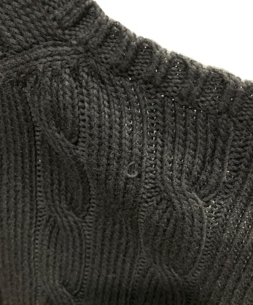 POLO RALPH LAUREN（ポロ・ラルフローレン）POLO RALPH LAUREN (ポロ・ラルフローレン) コットンケーブルニット ブラック サイズ:Sの古着・服飾アイテム