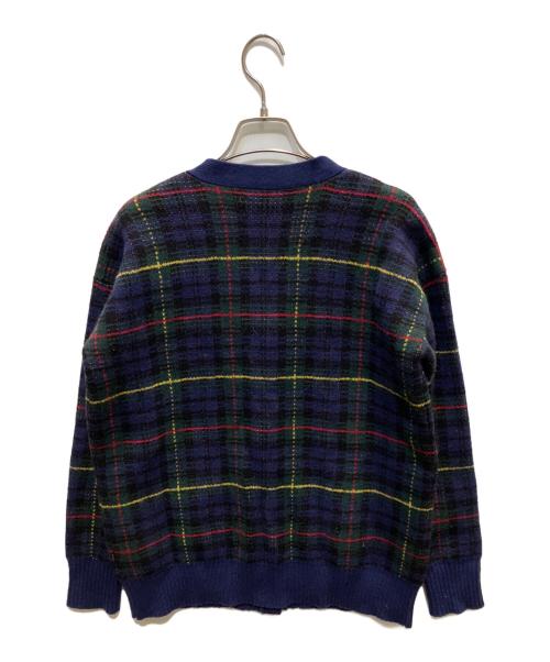 LAUREN RALPH LAUREN（ローレン ラルフ ローレン）LAUREN RALPH LAUREN (ローレン ラルフ ローレン) チェックカーディガン ネイビー サイズ:Mの古着・服飾アイテム