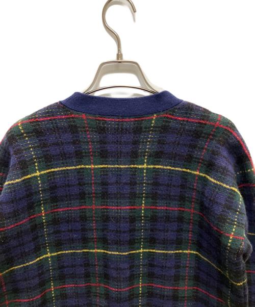 LAUREN RALPH LAUREN（ローレン ラルフ ローレン）LAUREN RALPH LAUREN (ローレン ラルフ ローレン) チェックカーディガン ネイビー サイズ:Mの古着・服飾アイテム