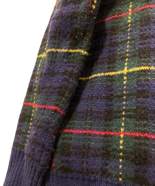 LAUREN RALPH LAUREN（ローレン ラルフ ローレン）LAUREN RALPH LAUREN (ローレン ラルフ ローレン) チェックカーディガン ネイビー サイズ:Mの古着・服飾アイテム