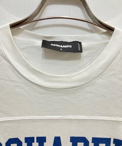 DSQUARED2（ディースクエアード）DSQUARED2 (ディースクエアード) フットボールTシャツ ホワイト サイズ:Sの古着・服飾アイテム