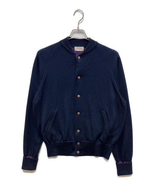 BED J.W. FORD（ベッドフォード）BED J.W. FORD (ベッドフォード) スタジアム ニットカーディガン ネイビー サイズ:1の古着・服飾アイテム