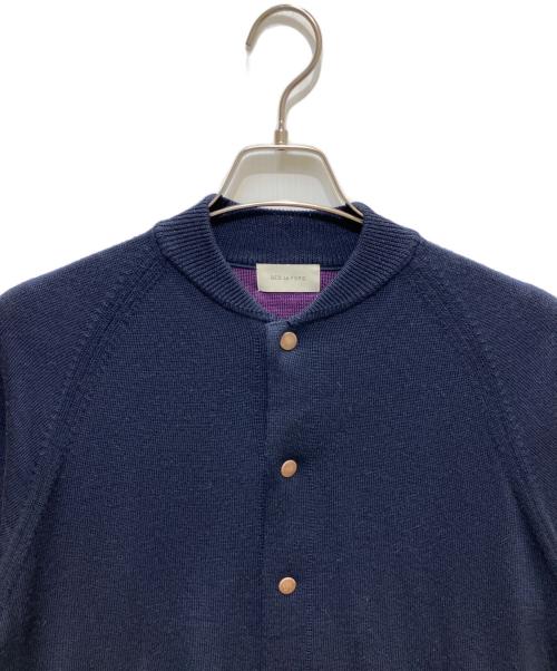 BED J.W. FORD（ベッドフォード）BED J.W. FORD (ベッドフォード) スタジアム ニットカーディガン ネイビー サイズ:1の古着・服飾アイテム