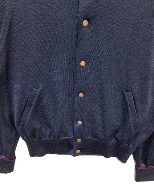 BED J.W. FORD（ベッドフォード）BED J.W. FORD (ベッドフォード) スタジアム ニットカーディガン ネイビー サイズ:1の古着・服飾アイテム