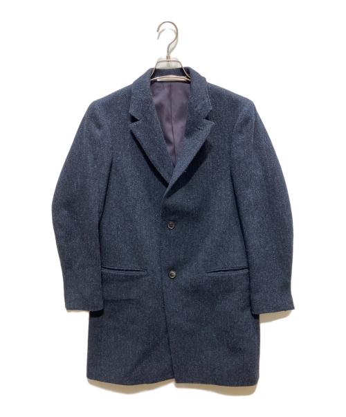 ORIGINALI 織地也（オリジナル）ORIGINALI 織地也 (オリジナル) ツイードチェスター コート ネイビー サイズ:Mの古着・服飾アイテム