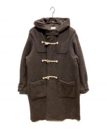 UNDECORATED（アンデコレイテッド）の古着「Wool Fleece Melton Duffle Coat ウールフリースメルトンダッフルコート」｜ブラウン
