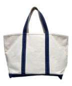 L.L.Beanエルエルビーン）の古着「BOAT AND TOTE キャンバストートバッグ」｜ネイビー×アイボリー