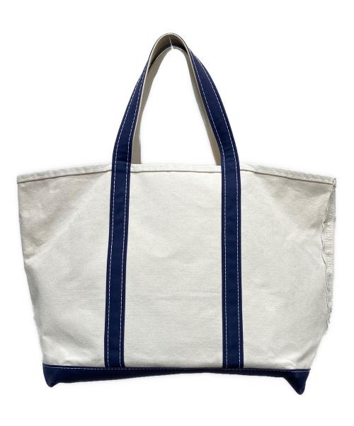 L.L.Bean（エルエルビーン）L.L.Bean (エルエルビーン) BOAT AND TOTE キャンバストートバッグ ネイビー×アイボリーの古着・服飾アイテム