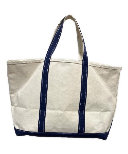 L.L.Bean（エルエルビーン）L.L.Bean (エルエルビーン) BOAT AND TOTE キャンバストートバッグ ネイビー×アイボリーの古着・服飾アイテム