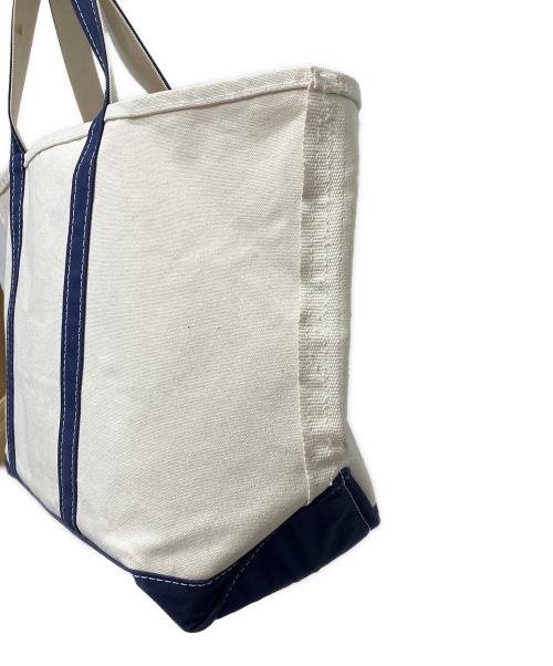 L.L.Bean（エルエルビーン）L.L.Bean (エルエルビーン) BOAT AND TOTE キャンバストートバッグ ネイビー×アイボリーの古着・服飾アイテム