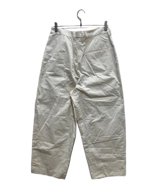 CAMIEL FORTGENS（カミエルフォートヘンス）CAMIEL FORTGENS (カミエルフォートヘンス) SUIT PANTS ツータックパンツ アイボリー サイズ:Mの古着・服飾アイテム