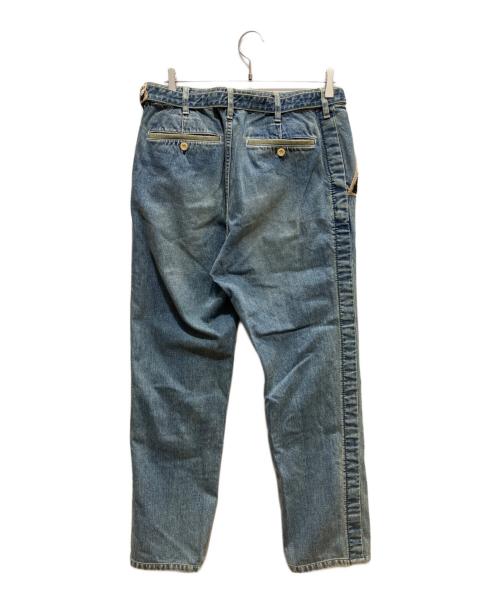 sacai（サカイ）sacai (サカイ) ベルテッドデニムパンツ インディゴ サイズ:SIZE　2の古着・服飾アイテム