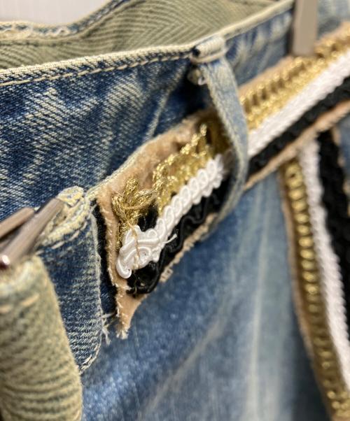 sacai（サカイ）sacai (サカイ) ベルテッドデニムパンツ インディゴ サイズ:SIZE　2の古着・服飾アイテム
