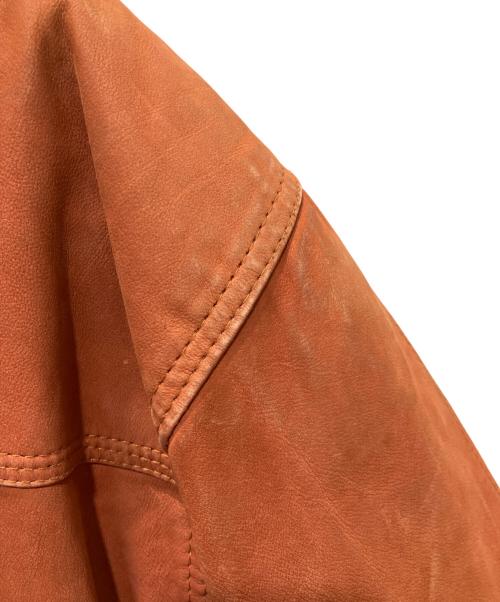 VERA PELLE（ベラペレ）VERA PELLE (ベラペレ) レザージャケット オレンジ サイズ:48の古着・服飾アイテム