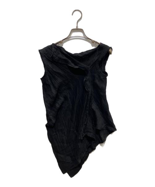 YOHJI YAMAMOTO（ヨウジヤマモト）YOHJI YAMAMOTO (ヨウジヤマモト) ノースリーブブラウス ブラック サイズ:1の古着・服飾アイテム