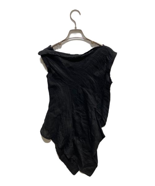 YOHJI YAMAMOTO（ヨウジヤマモト）YOHJI YAMAMOTO (ヨウジヤマモト) ノースリーブブラウス ブラック サイズ:1の古着・服飾アイテム