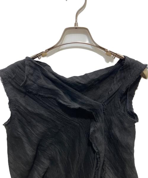 YOHJI YAMAMOTO（ヨウジヤマモト）YOHJI YAMAMOTO (ヨウジヤマモト) ノースリーブブラウス ブラック サイズ:1の古着・服飾アイテム