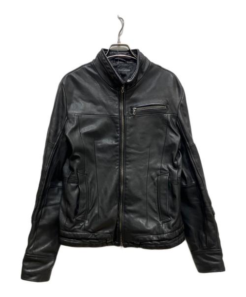 Haruf（ハルフ）Haruf (ハルフ) ラムレザージャケット ブラック サイズ:Mの古着・服飾アイテム