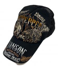 VANSON×RED PEPPER（バンソン×レッドペッパ）の古着「キャップ」｜ブラック