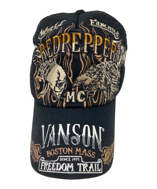 VANSON（バンソン）VANSON (バンソン) RED PEPPER (レッドペッパ) キャップ ブラックの古着・服飾アイテム