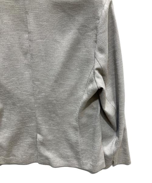 INDIVI（インディヴィ）INDIVI (インディヴィ) リネン風カラーレスジャケット ベージュ サイズ:44の古着・服飾アイテム