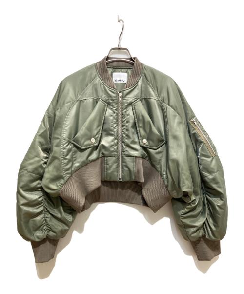OMMO（オーエムエムオー）OMMO (オーエムエムオー) VOLUME SLEEVE SHORT MA-1 グリーン サイズ:38の古着・服飾アイテム