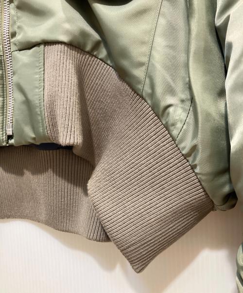 OMMO（オーエムエムオー）OMMO (オーエムエムオー) VOLUME SLEEVE SHORT MA-1 グリーン サイズ:38の古着・服飾アイテム