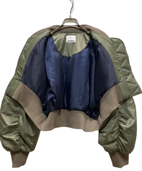 OMMO（オーエムエムオー）OMMO (オーエムエムオー) VOLUME SLEEVE SHORT MA-1 グリーン サイズ:38の古着・服飾アイテム