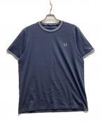 FRED PERRYフレッドペリー）の古着「Twin Tipped T-Shirt」｜ネイビー
