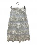 CLANEクラネ）の古着「SHEER FLOWER LACE SKIRT シアーフラワーレーススカート」｜アイボリー