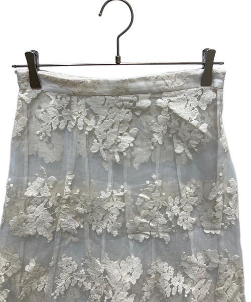 CLANE（クラネ）CLANE (クラネ) SHEER FLOWER LACE SKIRT シアーフラワーレーススカート アイボリー サイズ:1の古着・服飾アイテム