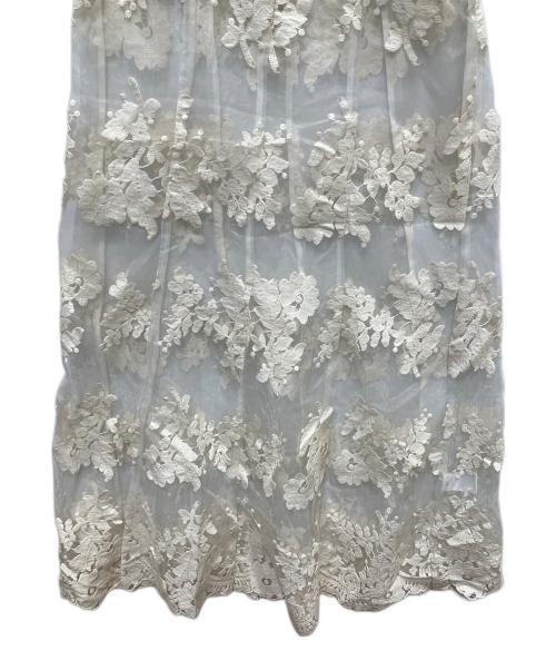 CLANE（クラネ）CLANE (クラネ) SHEER FLOWER LACE SKIRT シアーフラワーレーススカート アイボリー サイズ:1の古着・服飾アイテム