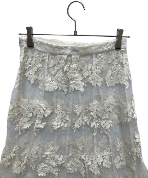 CLANE（クラネ）CLANE (クラネ) SHEER FLOWER LACE SKIRT シアーフラワーレーススカート アイボリー サイズ:1の古着・服飾アイテム