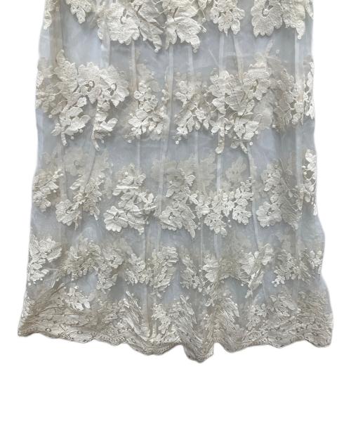 CLANE（クラネ）CLANE (クラネ) SHEER FLOWER LACE SKIRT シアーフラワーレーススカート アイボリー サイズ:1の古着・服飾アイテム