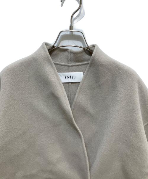 SOEJU（ソージュ）SOEJU (ソージュ) ウールリバーミディコート アイボリー サイズ:ーの古着・服飾アイテム