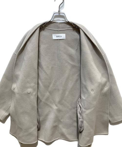 SOEJU（ソージュ）SOEJU (ソージュ) ウールリバーミディコート アイボリー サイズ:ーの古着・服飾アイテム