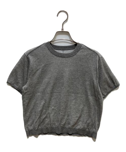 ASTRAET（アストラット）ASTRAET (アストラット) 18G リバーシブル ショートスリーブニット グレー サイズ:ーの古着・服飾アイテム