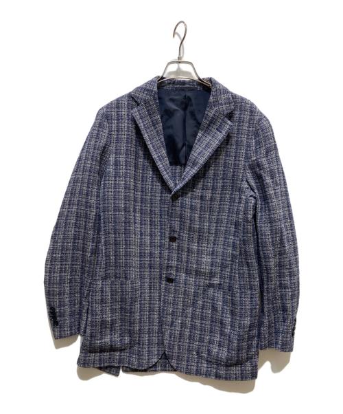 SOVEREIGN（ソブリン）SOVEREIGN (ソブリン) ファンシーチェック 3B ジャケット ネイビー サイズ:SIZE　48の古着・服飾アイテム