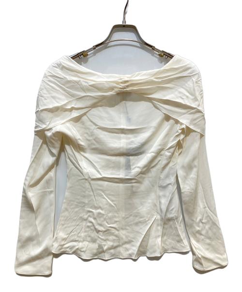 GIORGIO ARMANI（ジョルジオアルマーニ）GIORGIO ARMANI (ジョルジオアルマーニ) 長袖ブラウス アイボリー サイズ:36 未使用品の古着・服飾アイテム