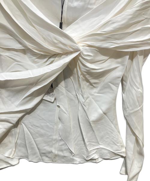 GIORGIO ARMANI（ジョルジオアルマーニ）GIORGIO ARMANI (ジョルジオアルマーニ) 長袖ブラウス アイボリー サイズ:36 未使用品の古着・服飾アイテム