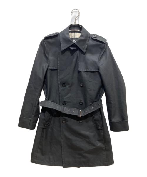 BURBERRY BLACK LABEL（バーバリーブラックレーベル）BURBERRY BLACK LABEL (バーバリーブラックレーベル) ミドルトレンチコート ブラック サイズ:Mの古着・服飾アイテム