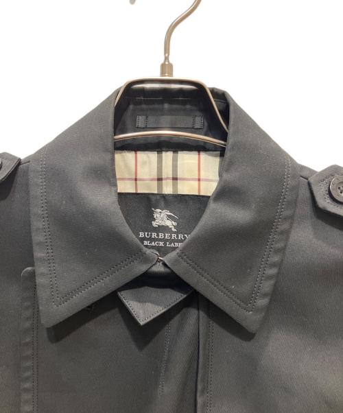BURBERRY BLACK LABEL（バーバリーブラックレーベル）BURBERRY BLACK LABEL (バーバリーブラックレーベル) ミドルトレンチコート ブラック サイズ:Mの古着・服飾アイテム